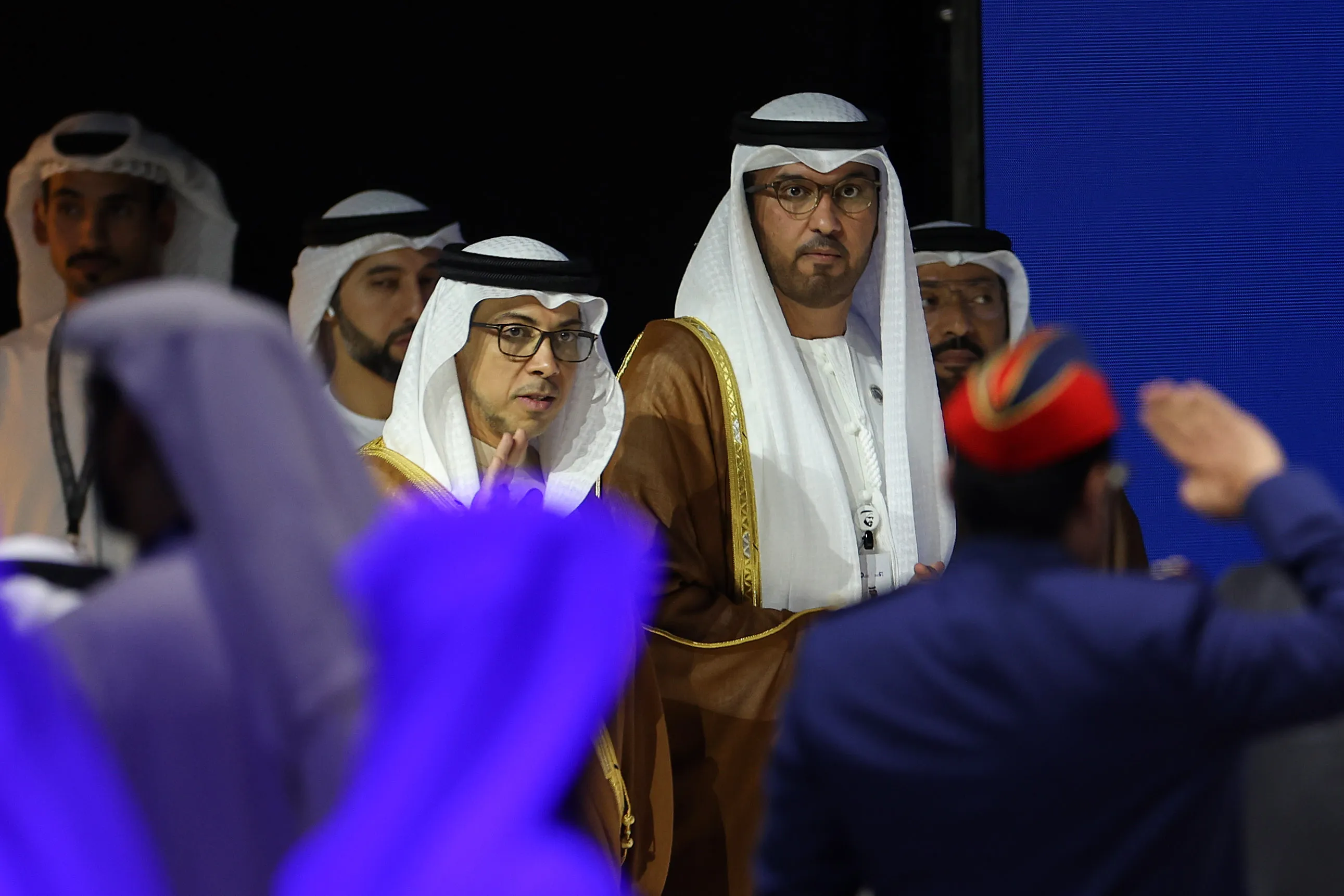 Sultan Ahmed Al Jaber, chief executive officer of ADNOC and president of COP28, at the Abu Dhabi International Petroleum Exhibition and Conference in Abu Dhabi