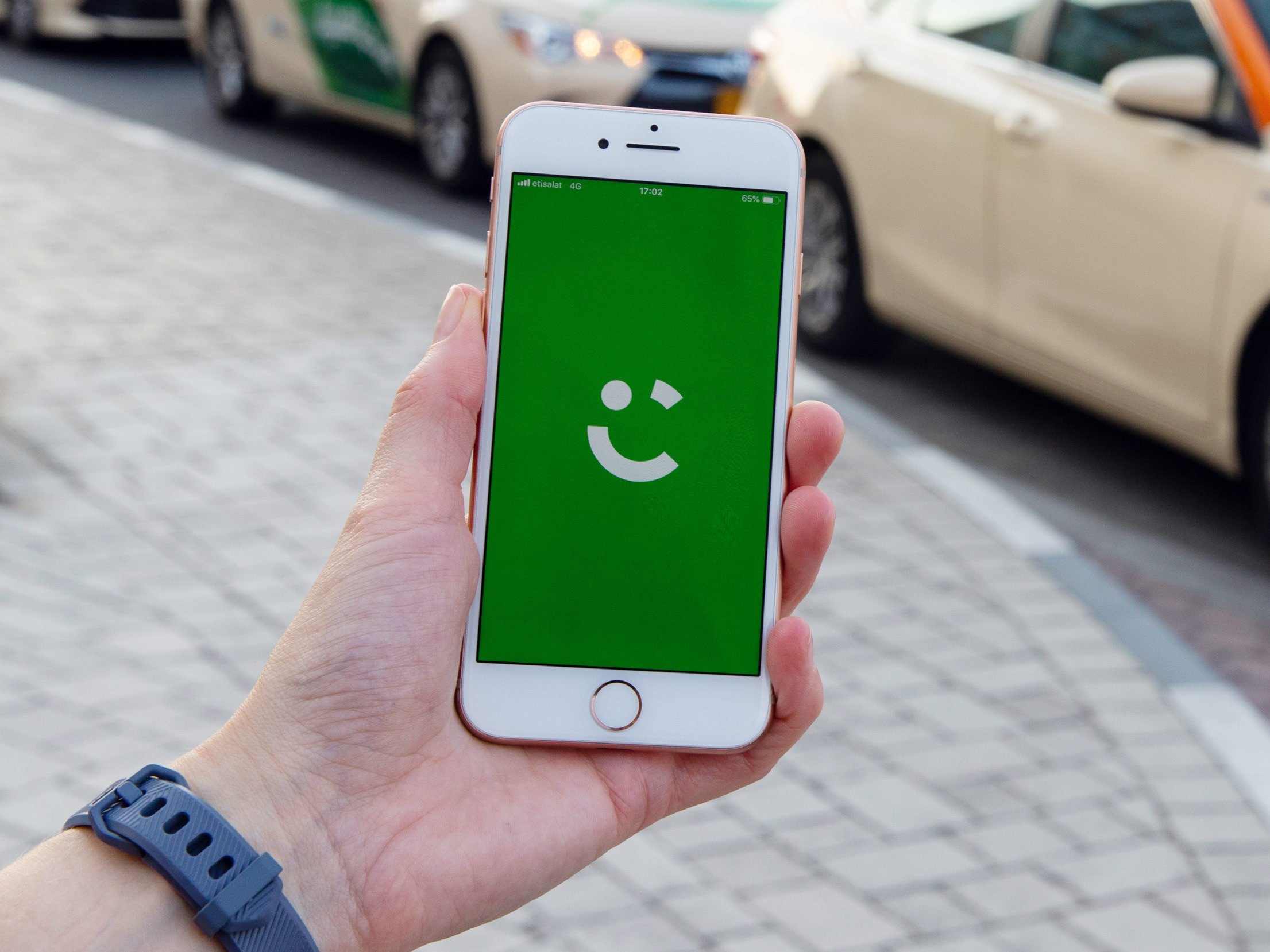 The Careem ride-hailing app.