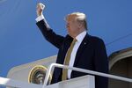 President Donald Trump boards Air Force One for fundraisers in California, where his administration is looking to crack down on the homeless.