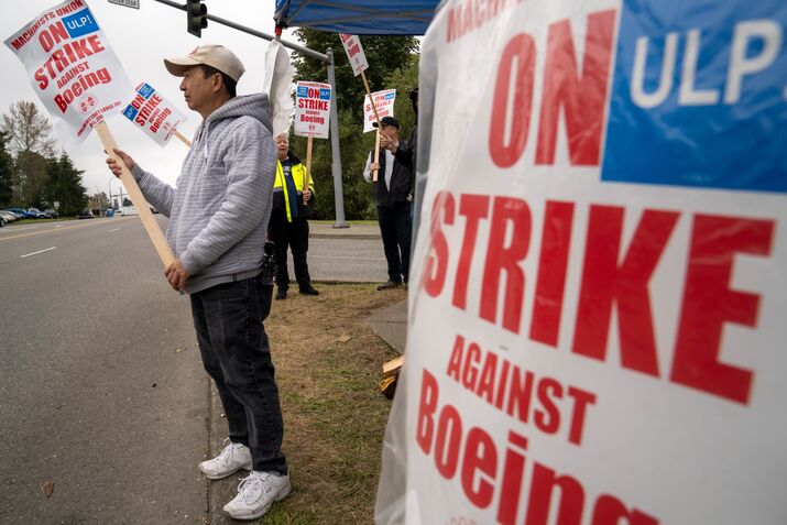 Boeing’s Seattle Workers Walk Out In First Strike Since 2008