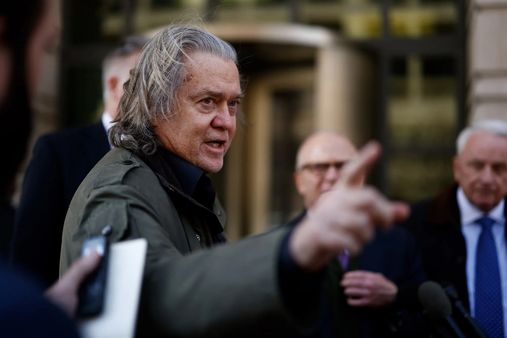 Steve Bannon outside federal court in Washington, D.C.,&nbsp;on&nbsp;March 16.