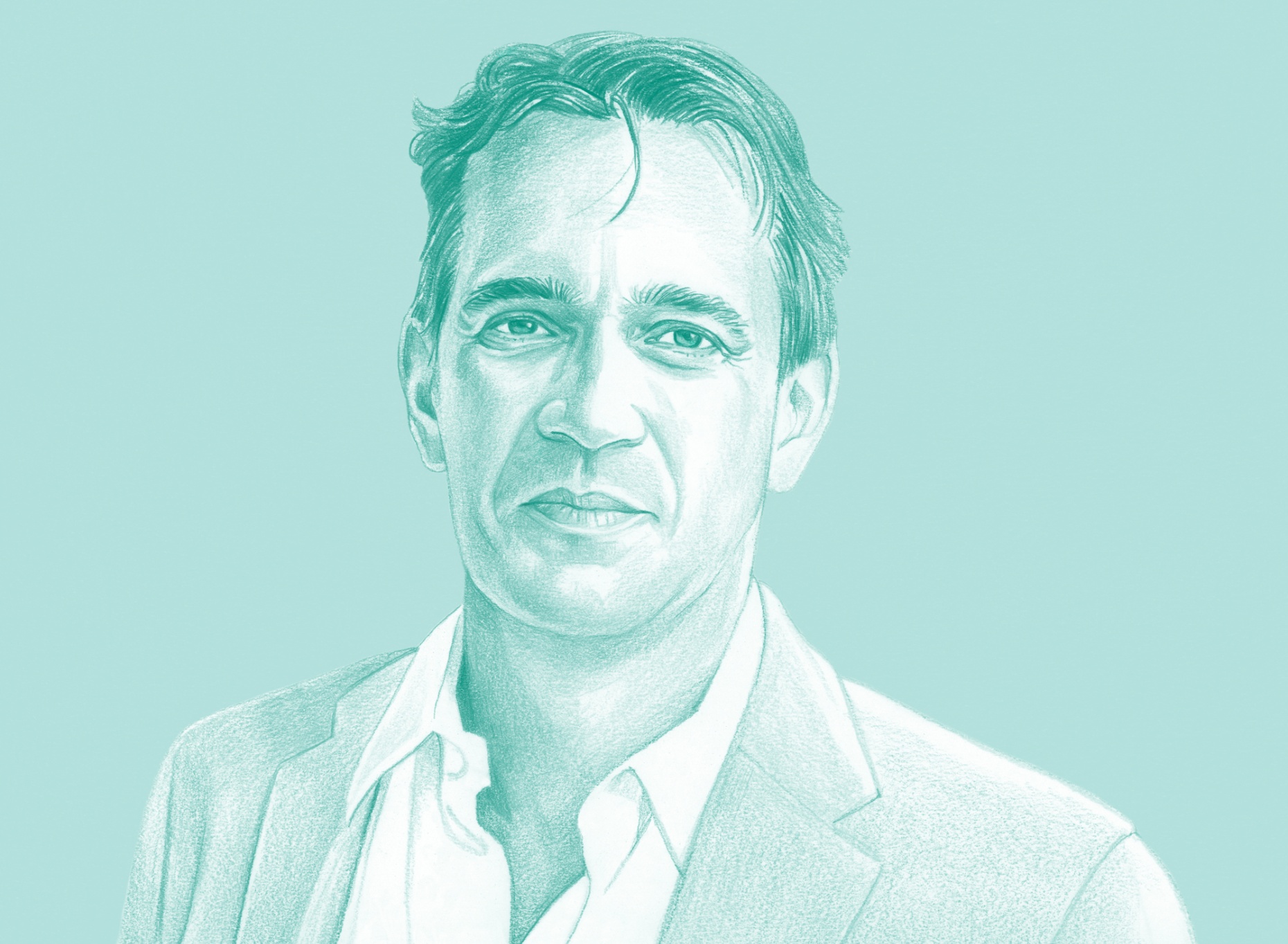 Illustration of historian Peter Frankopan.