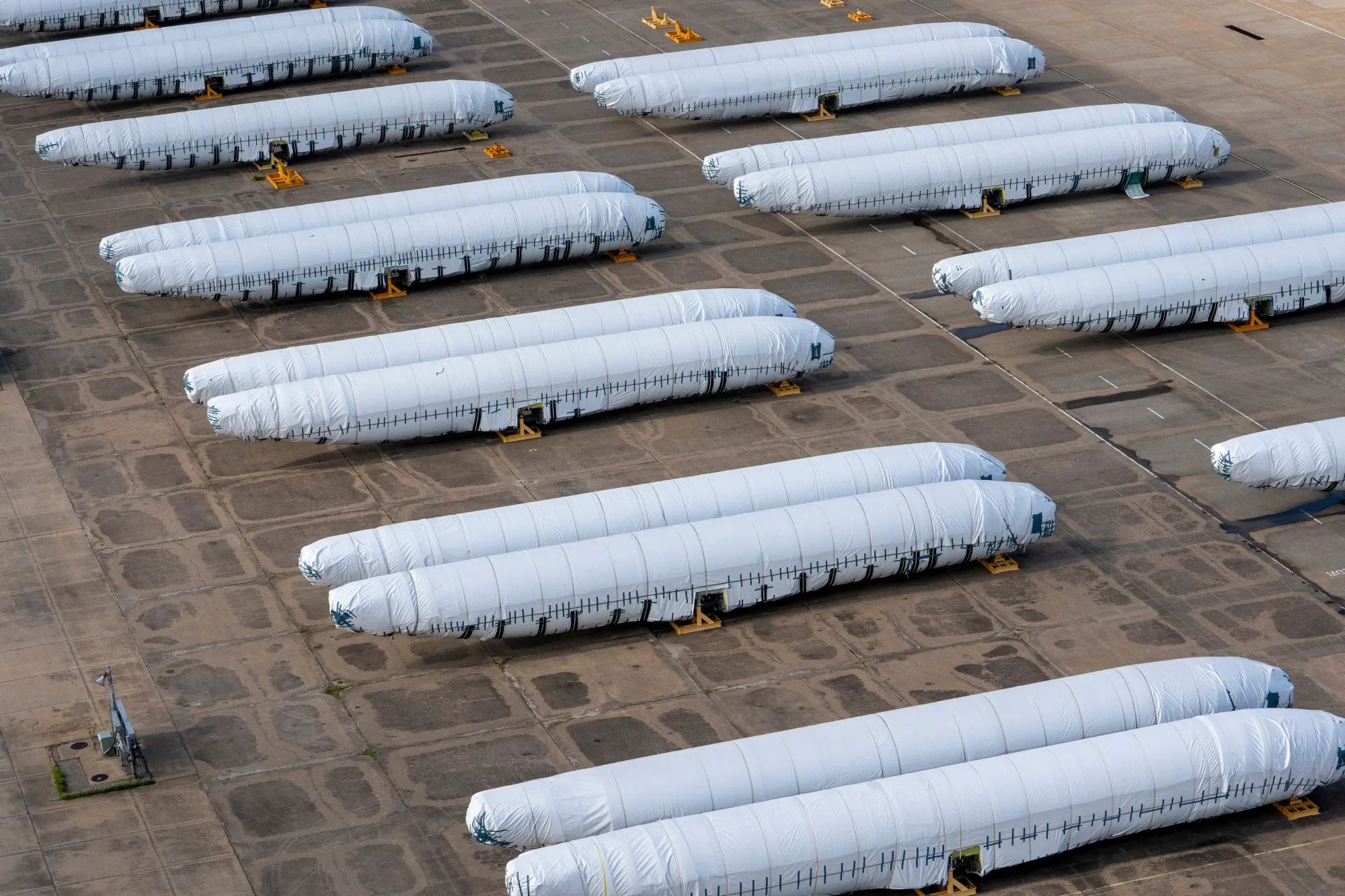Boeing 737 fuselages at Spirit AeroSystems' factory in Wichita, Kansas.