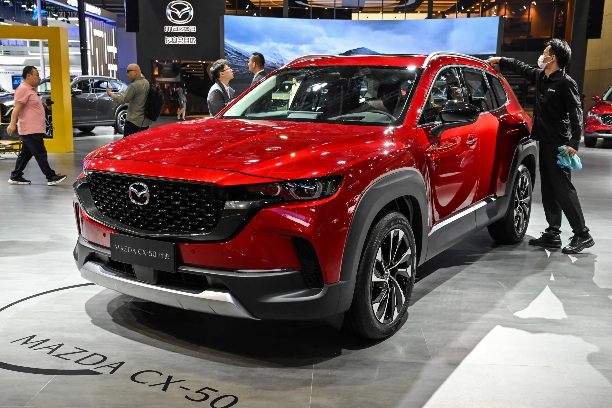 A Mazda CX-50 at the 20th Shanghai International Automobile Industry Exhibition.