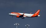 A passenger aircraft, operated by Easyjet Plc, lands at London Stansted Airport in Stansted, UK.