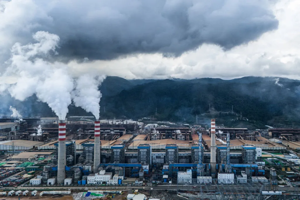 A nickel smelting plant&nbsp;in&nbsp;North Maluku, Indonesia.