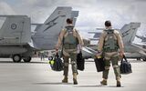 Air Force Aircraft & Personnel Depart For The Middle East