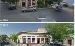 Before and After images of a street in Guadalajara, Mexico