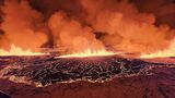 Lava erupts from the volcanic eruption on the Reykjanes peninsula near Grindavik, Iceland, on Dec. 18.