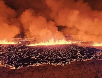 relates to Iceland Rocked by Volcanic Eruption as Lava Fountains Gush
