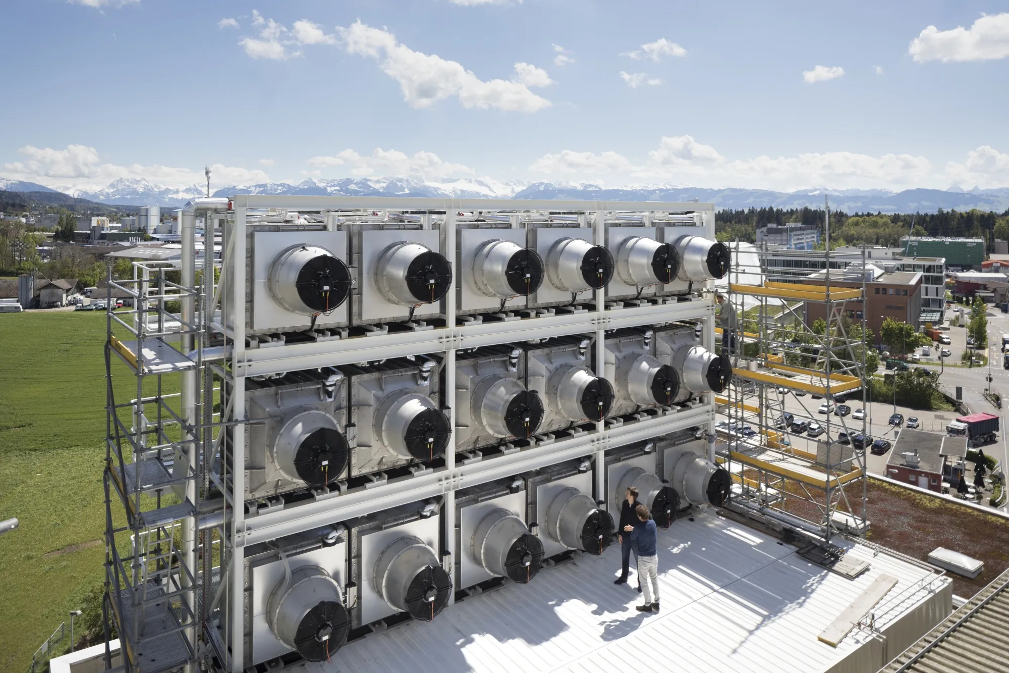 A Climeworks carbon capture plant in&nbsp;Zurich, Switzerland.