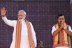 Prime Minister Narendra Modi Attends Victory Celebrations For West Bengal Assam And Puducherry Assembly Elections At BJP Headquarters