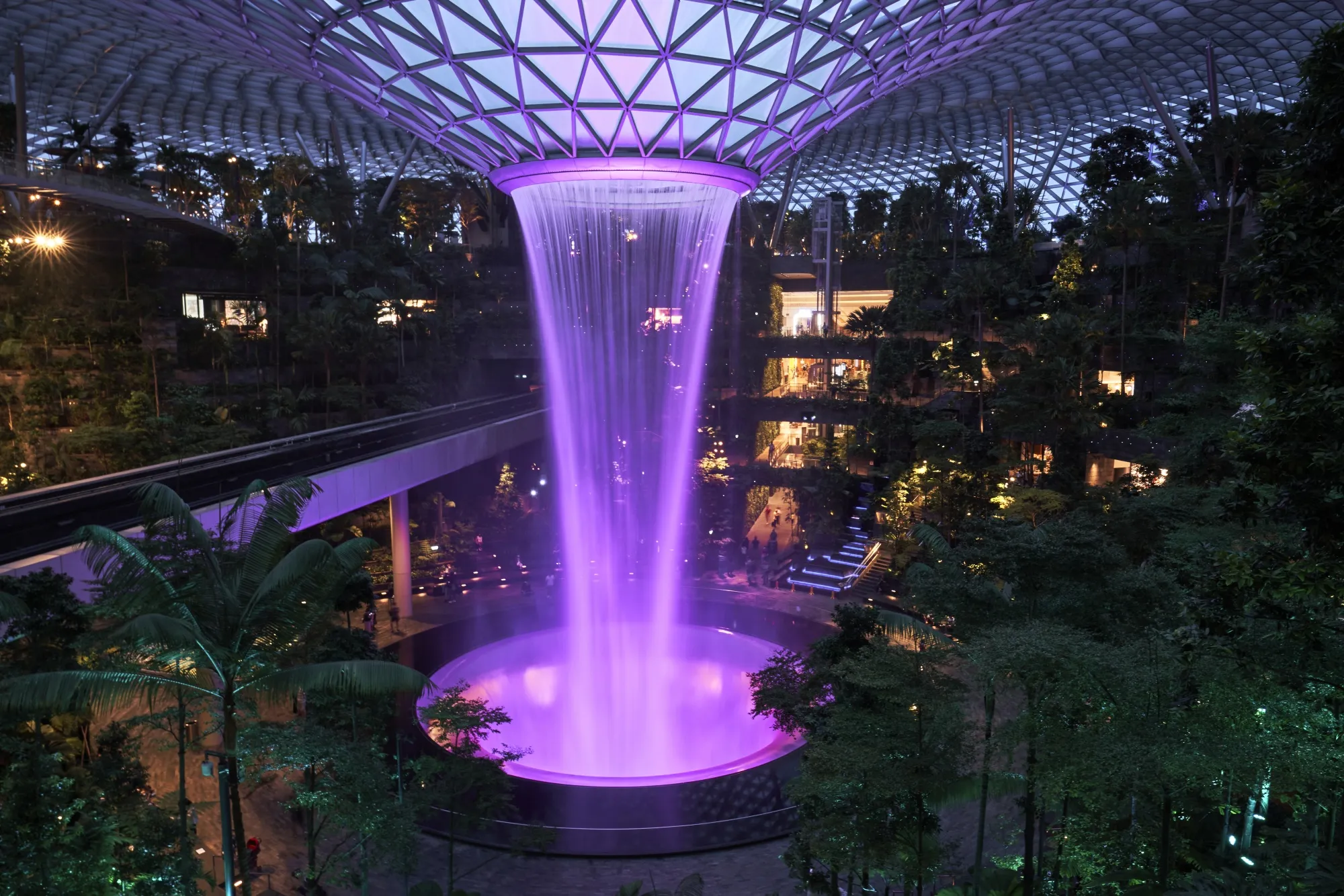 The indoor waterfall at Changi Airport’s Jewel&nbsp;mall.