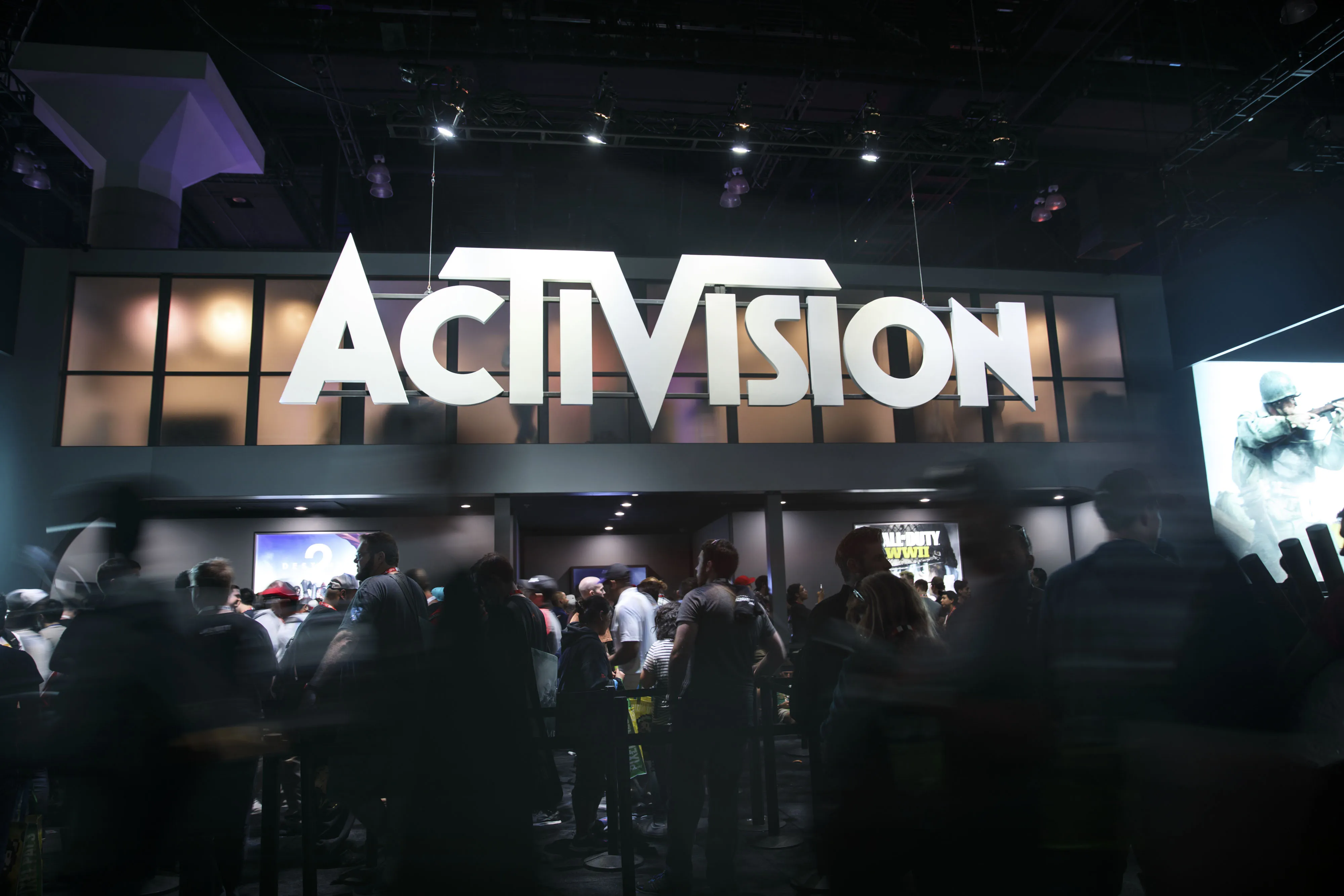 Activision Blizzard signage during the E3 Electronic Entertainment Expo.