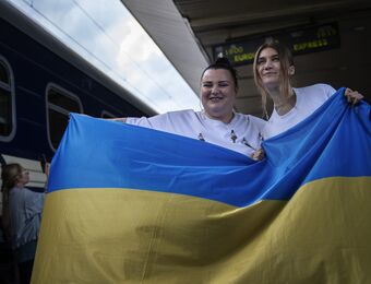 relates to Ukrainian duo heads to the Eurovision Song Contest with a message: We're still here