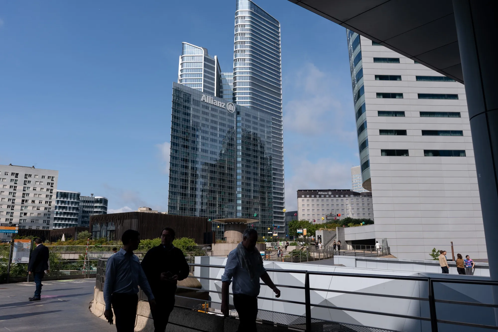The Allianz SE office building in the La Defense business district in Paris.
