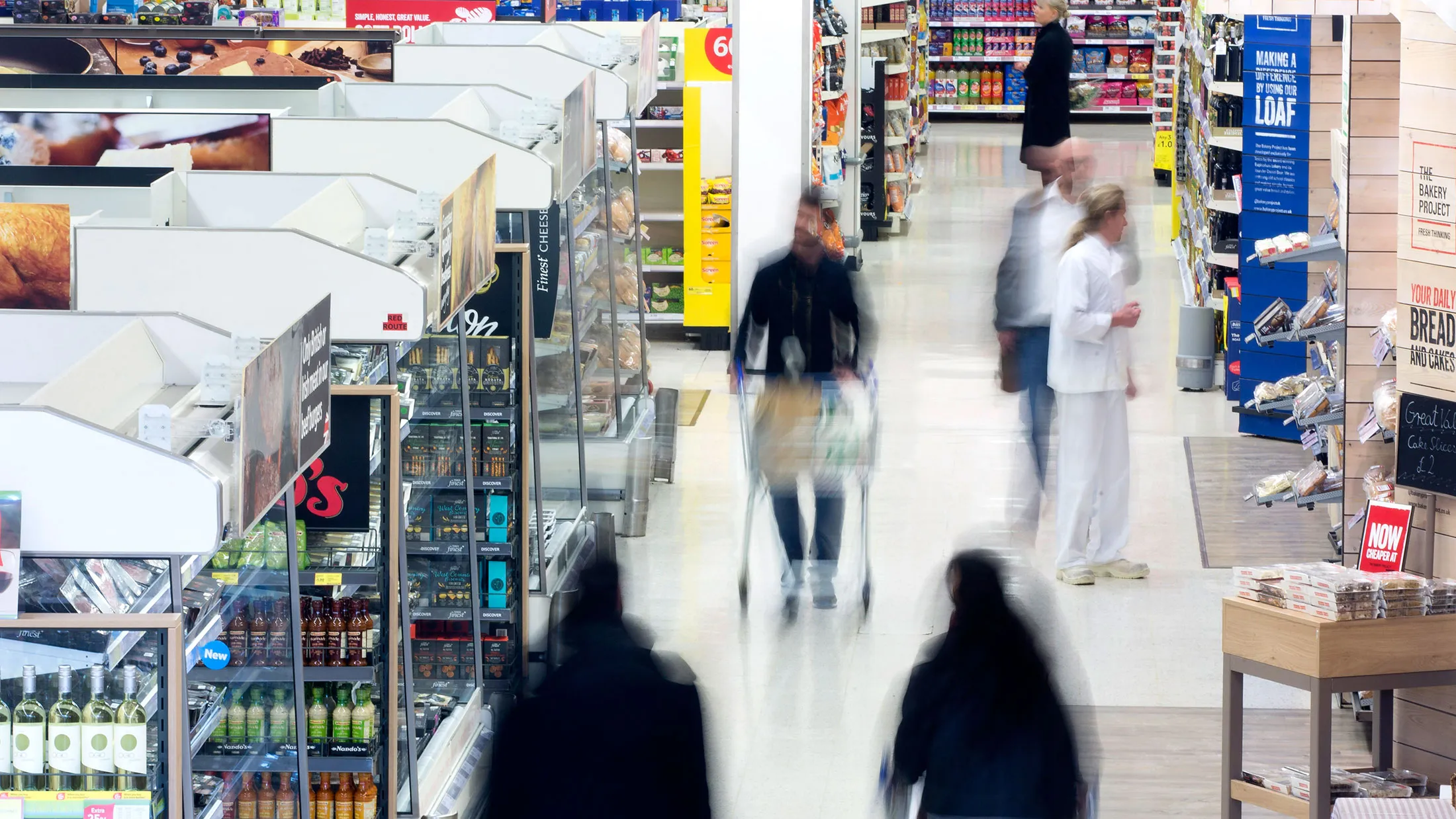 A Tesco supermarket in London.
