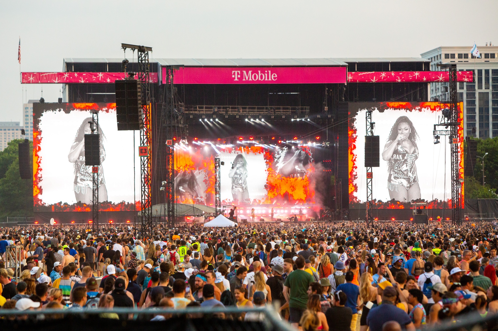 Crowds at the Lollapalooza in Grant Park in Chicago on July 31.