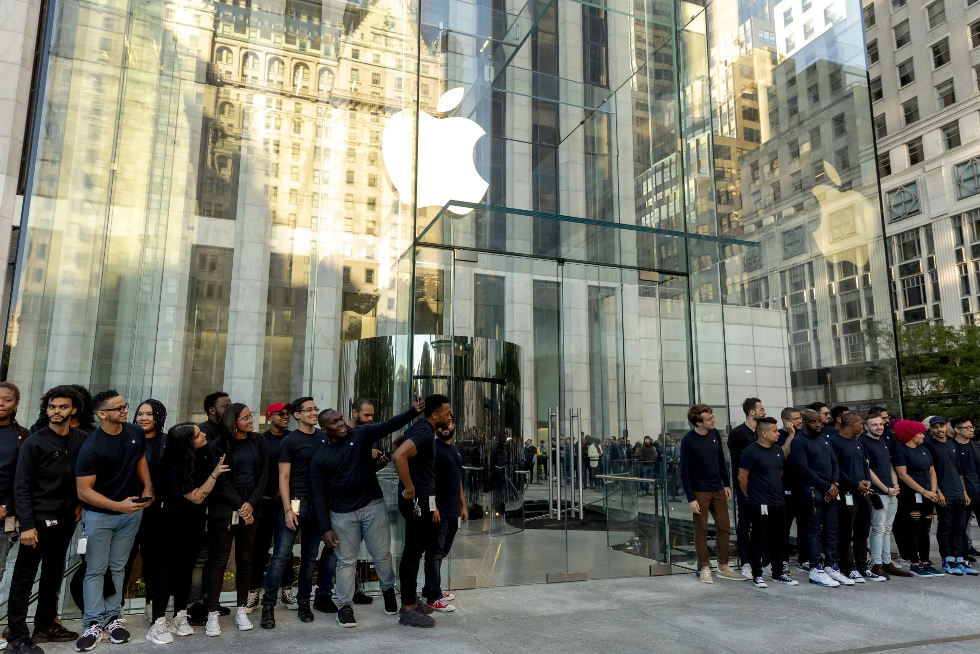 The 2019 iPhone launch in New York.