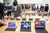 Various models of the Apple Inc.  iPad at the company Yeouido store during the opening in Seoul, South Korea, on February 26, 2021.