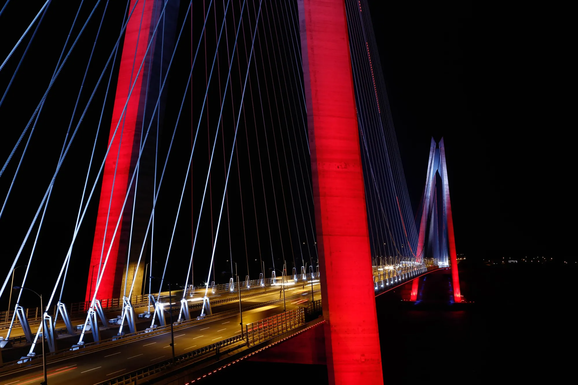 The Yavuz Sultan Selim suspension bridge in Istanbul.