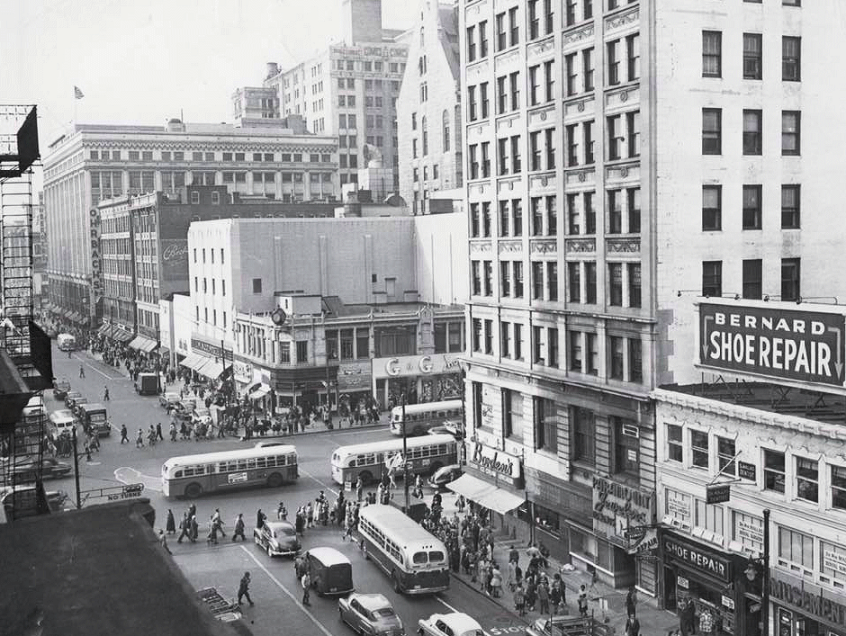 Broad and Market Street, Newark, New Jersey, circa 1960s
