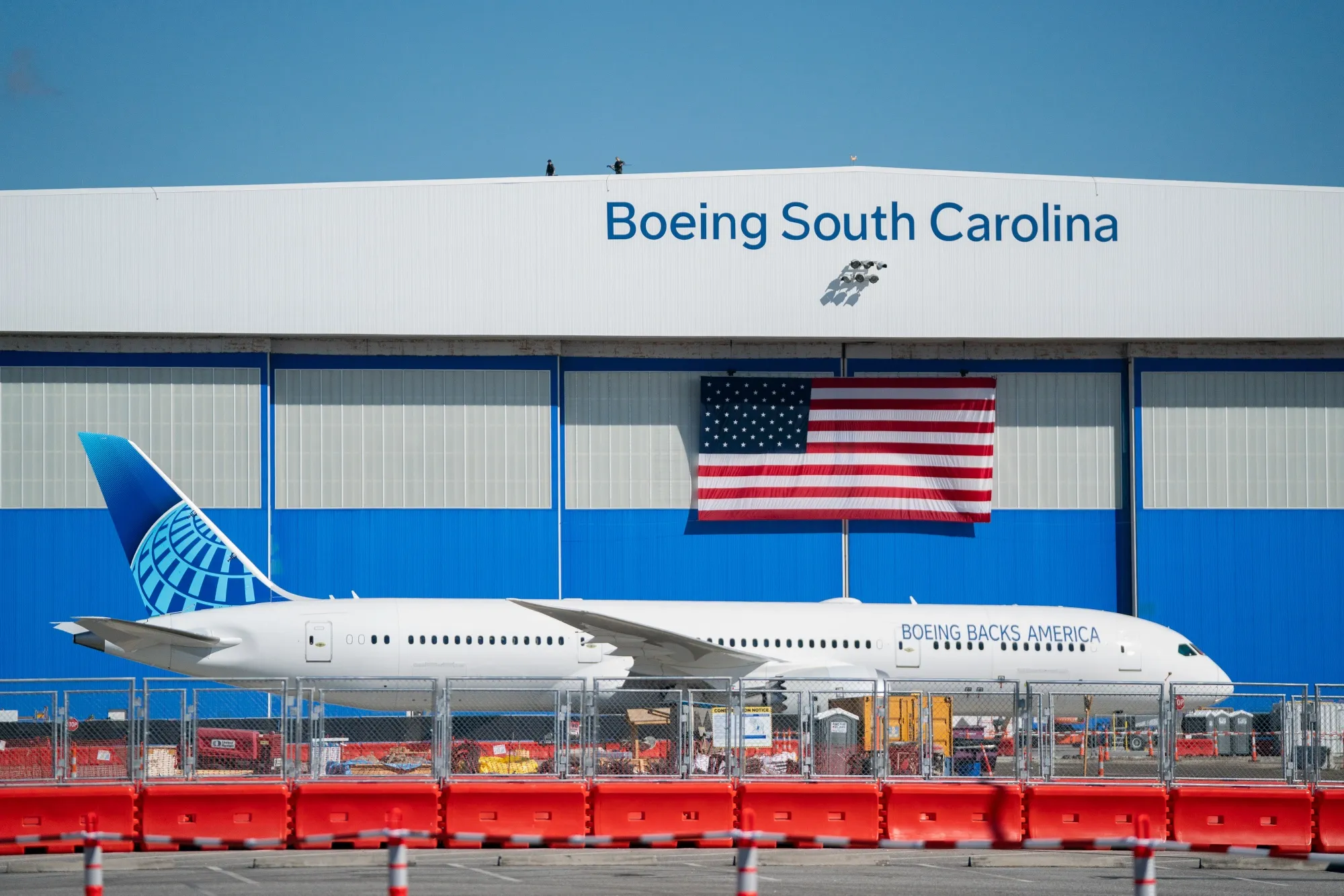 A Boeing Co. 787 Dreamliner plane at the Boeing South Carolina manufacturing facility in North Charleston, South Carolina on Nov. 7.