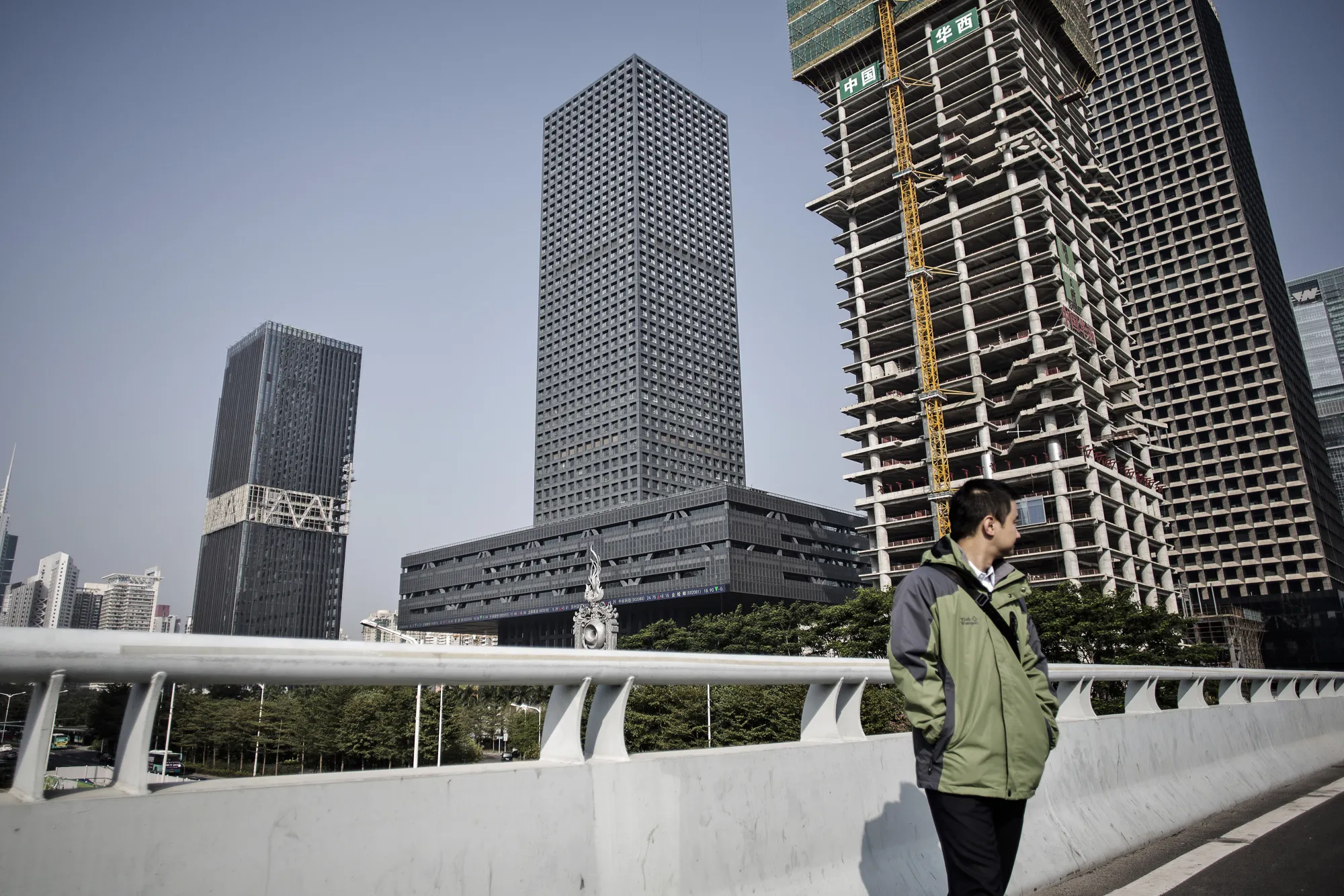 Views Of Shenzhen Stock Exchange As Asian Shares Come Back Down To Earth