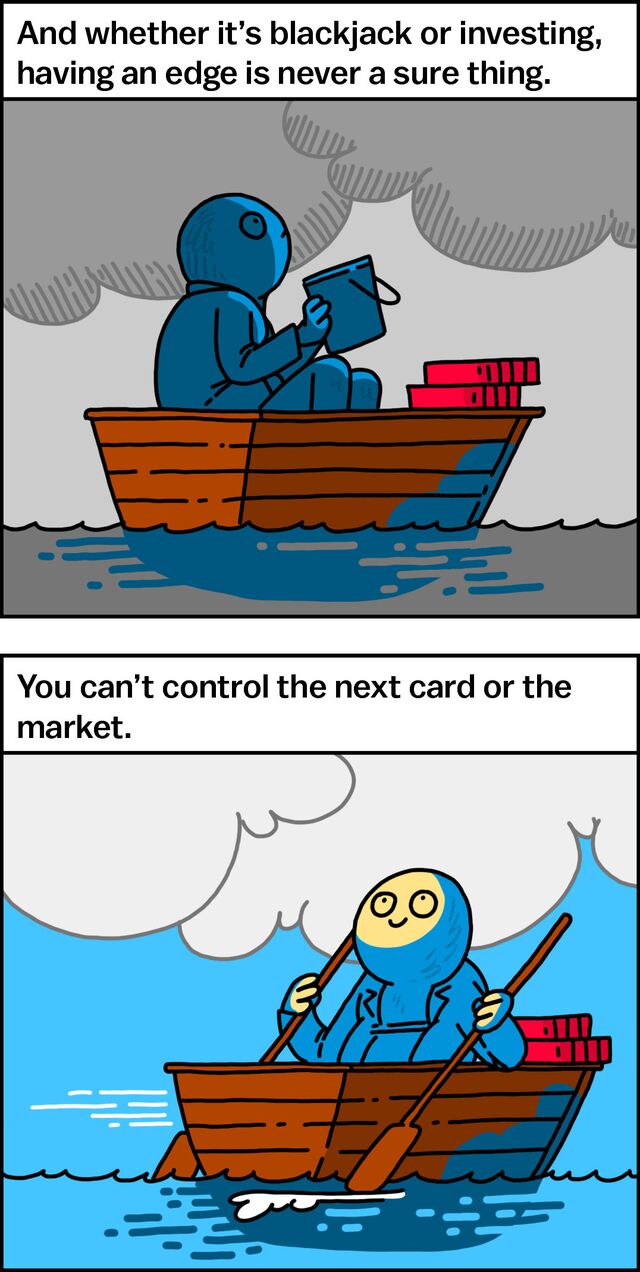 And whether it's blackjack or investing, having an edge is never a sure thing. You can't control the next card or the market.