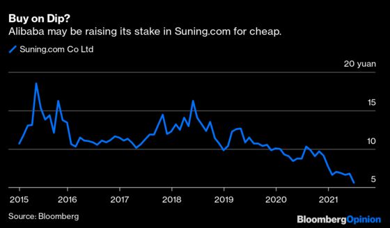 Alibaba Goes Bottom Fishing But Suning Might Be a Red Herring