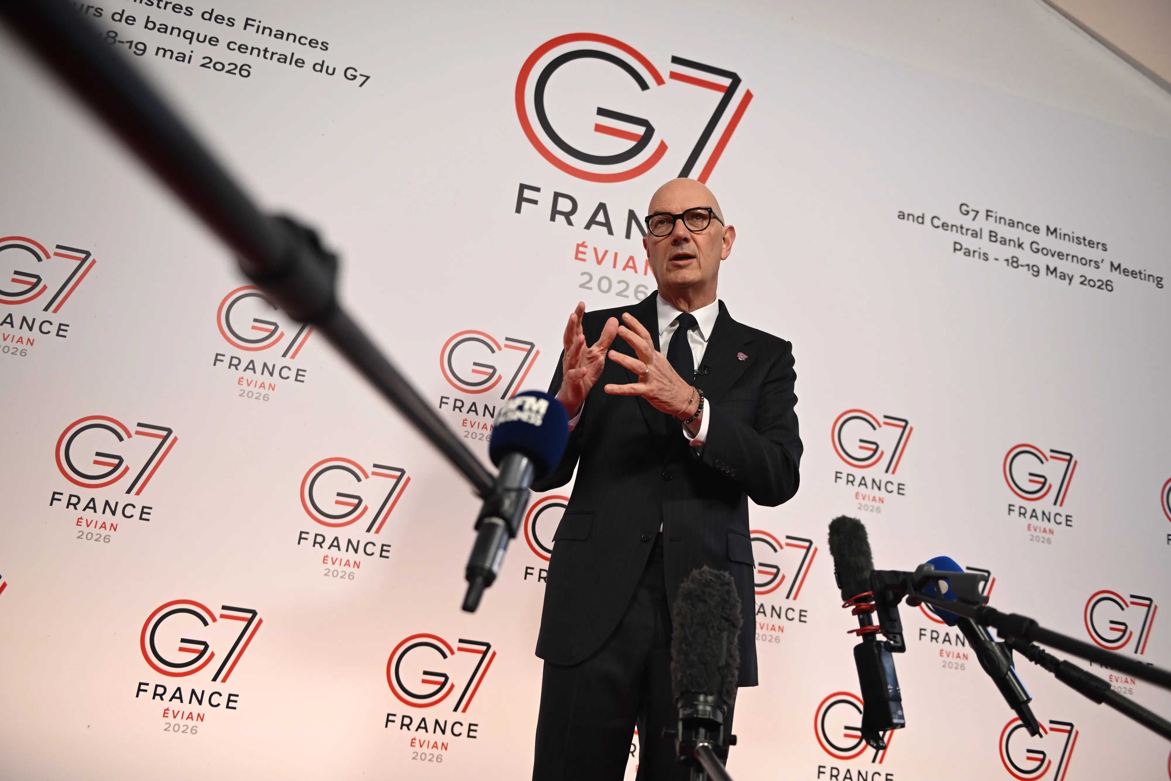 Roland Lescure, France’s finance minister, at the G-7 finance ministers and central bank governors meeting in Paris, France, on Monday, May 18, 2026.