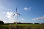 An onshore wind turbine on the Shepham Wind Farm near Pevensey, UK.