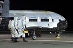 The X-37B Orbital Test Vehicle on the runway during post-landing operations on Dec. 3, 2010, at Vandenberg Air Force Base in California