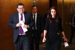 New Zealand’s Prime Minister Jacinda Ardern, right, and Deputy Prime Minister Grant Robertson