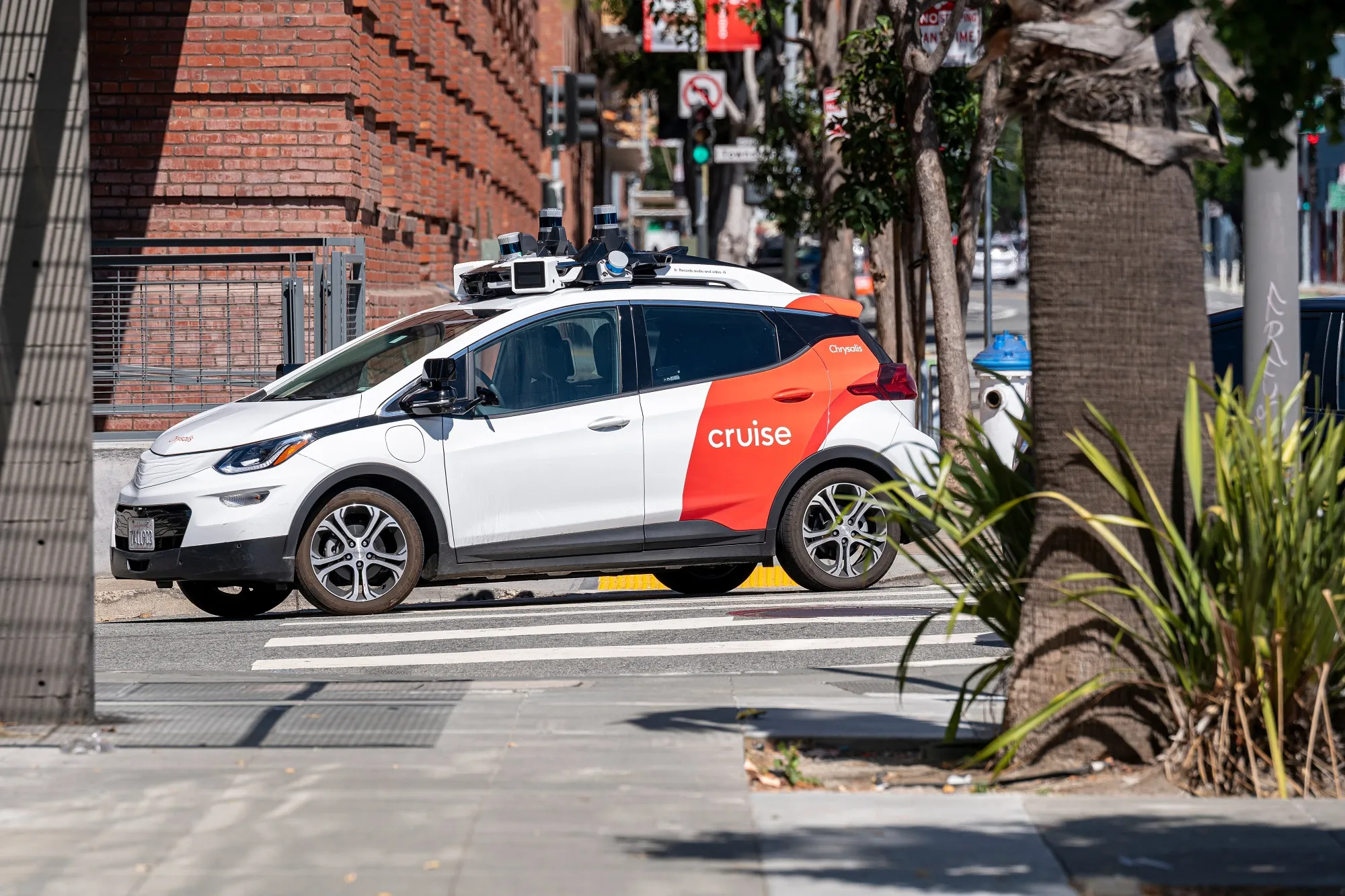 A Cruise autonomous taxi in San Francisco, California, US.