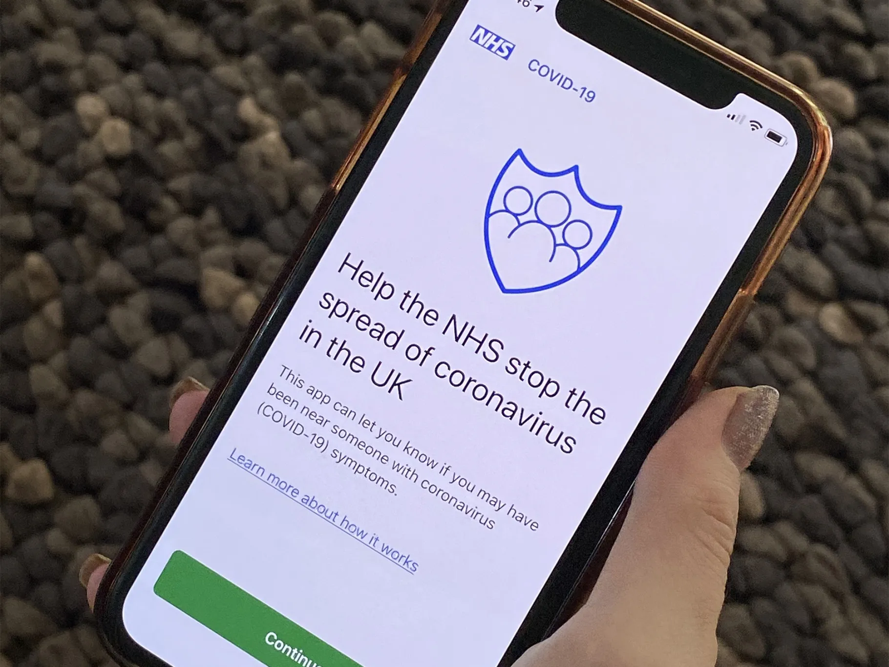 The NHS contact tracing app.&nbsp;