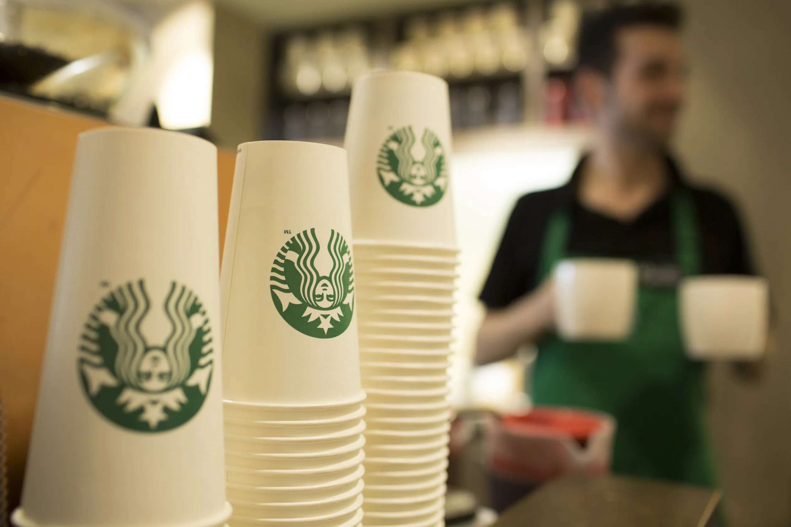 Operations Inside A Starbucks Corp. Coffee Shop
