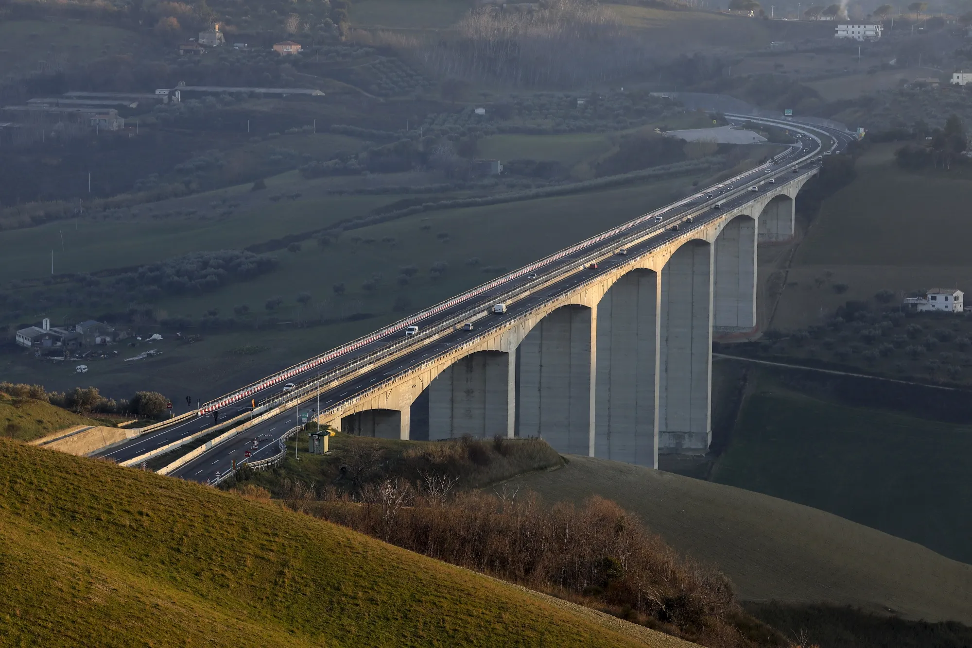 The Cerrano bridge in Pineto, Italy, on Jan. 22.