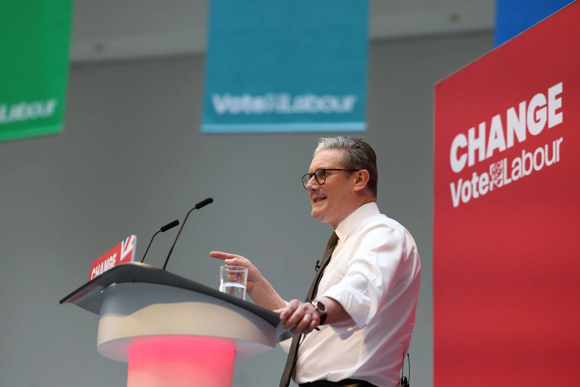 Labour Party leader Keir Starmer during the launch of his party’s election manifesto in Manchester, on June 13.
