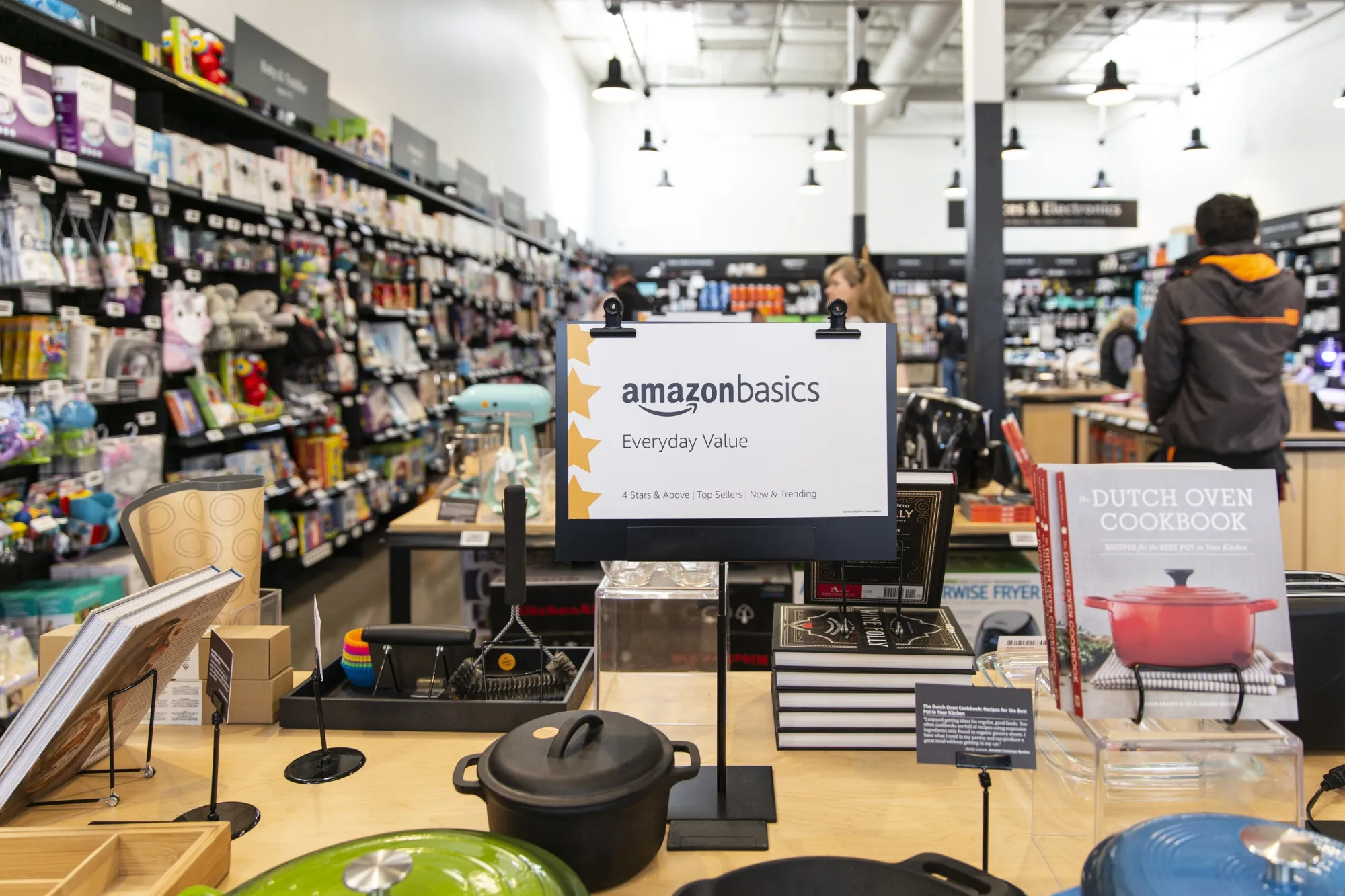 Amazon Basics products for sale inside an Amazon.com Inc. store in Berkeley, California, U.S.