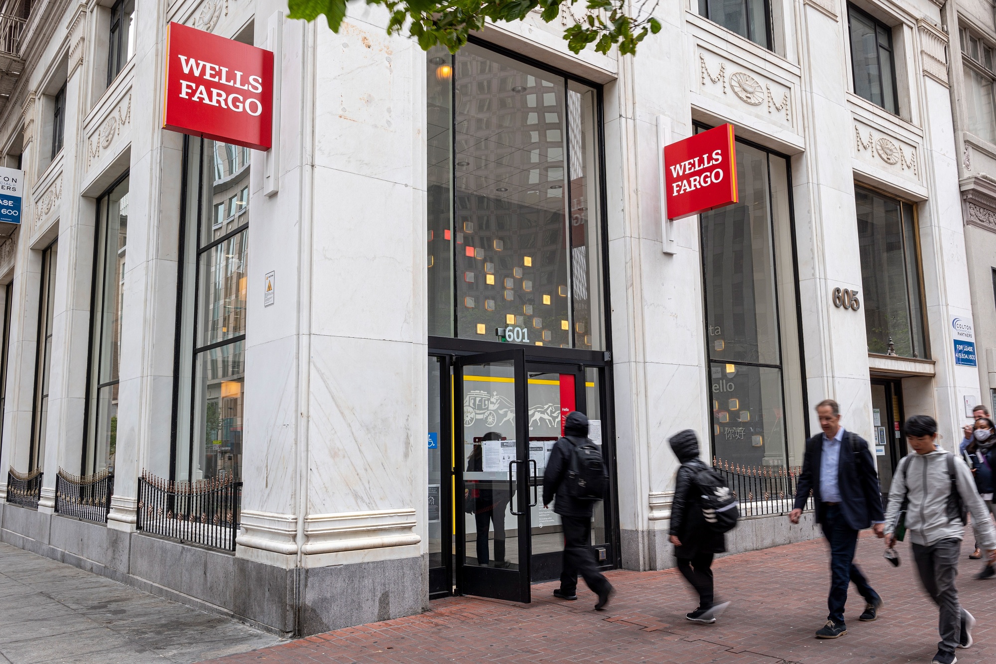 A Wells Fargo bank branch in San Francisco, California, U.S., on Monday, July 12, 2021. Wells Fargo & Co. is expected to release earnings figures on July 14.