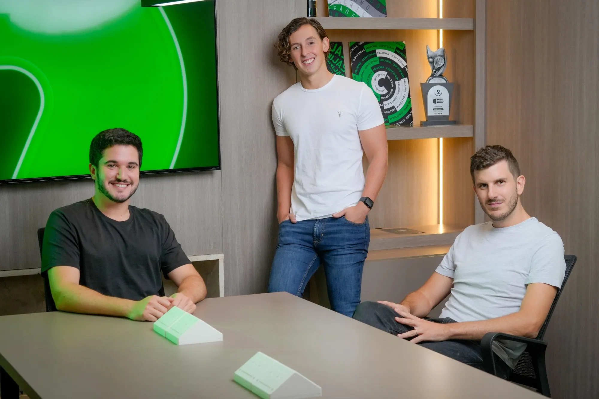 Tapi’s co-founders Kevin Litvin, left, Tomas Mindlin and Nicolas Andriano.