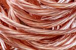 Big pile of copper wire close-up