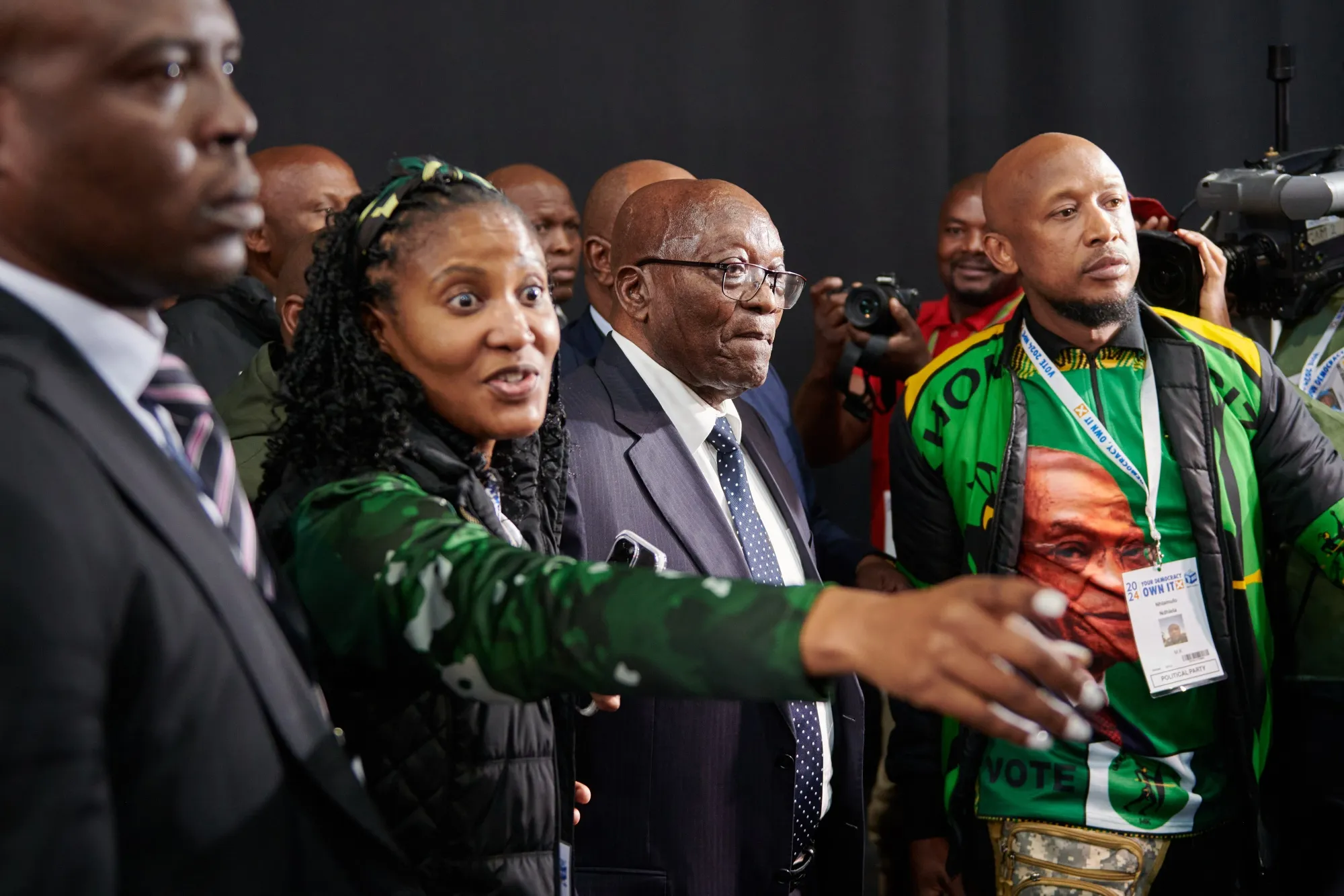 Jacob Zuma and his daughter Duduzile last year.