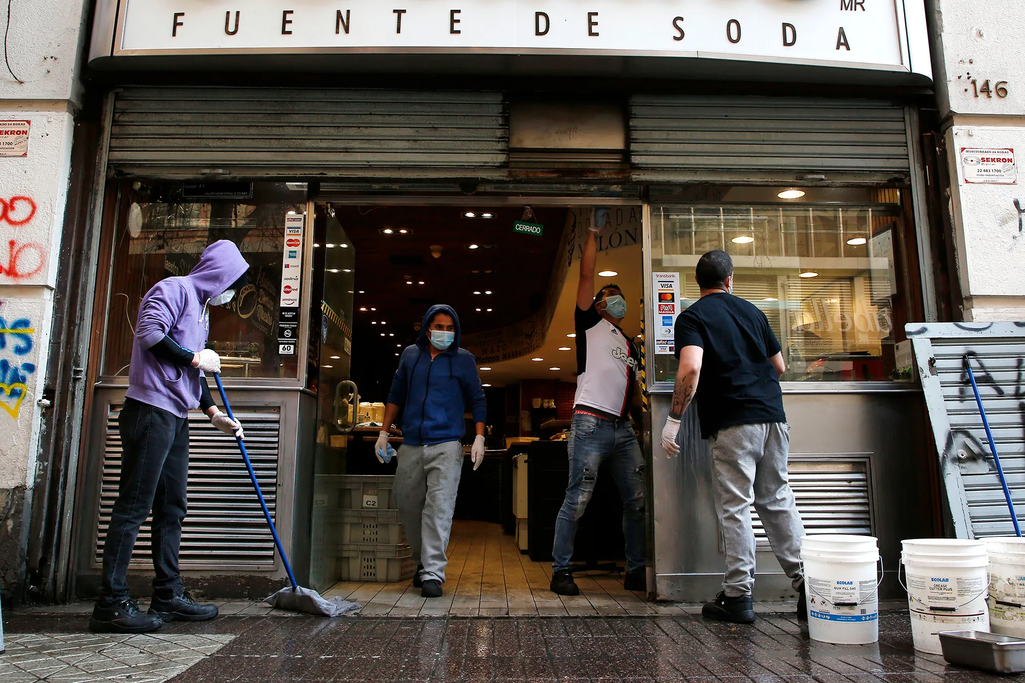 Downtown Santiago Starts New Normal After 143 Days