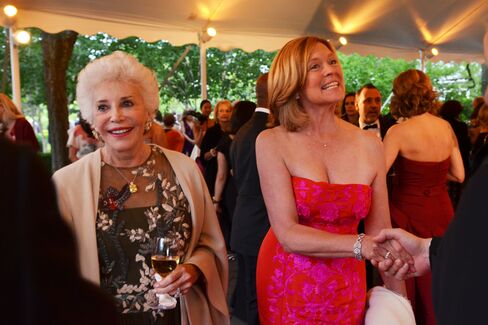 Ann Johnson, a gala chairwoman, and Maureen Chilton, chairman of the New York Botanical Garden. Photographer: Amanda Gordon/Bloomberg