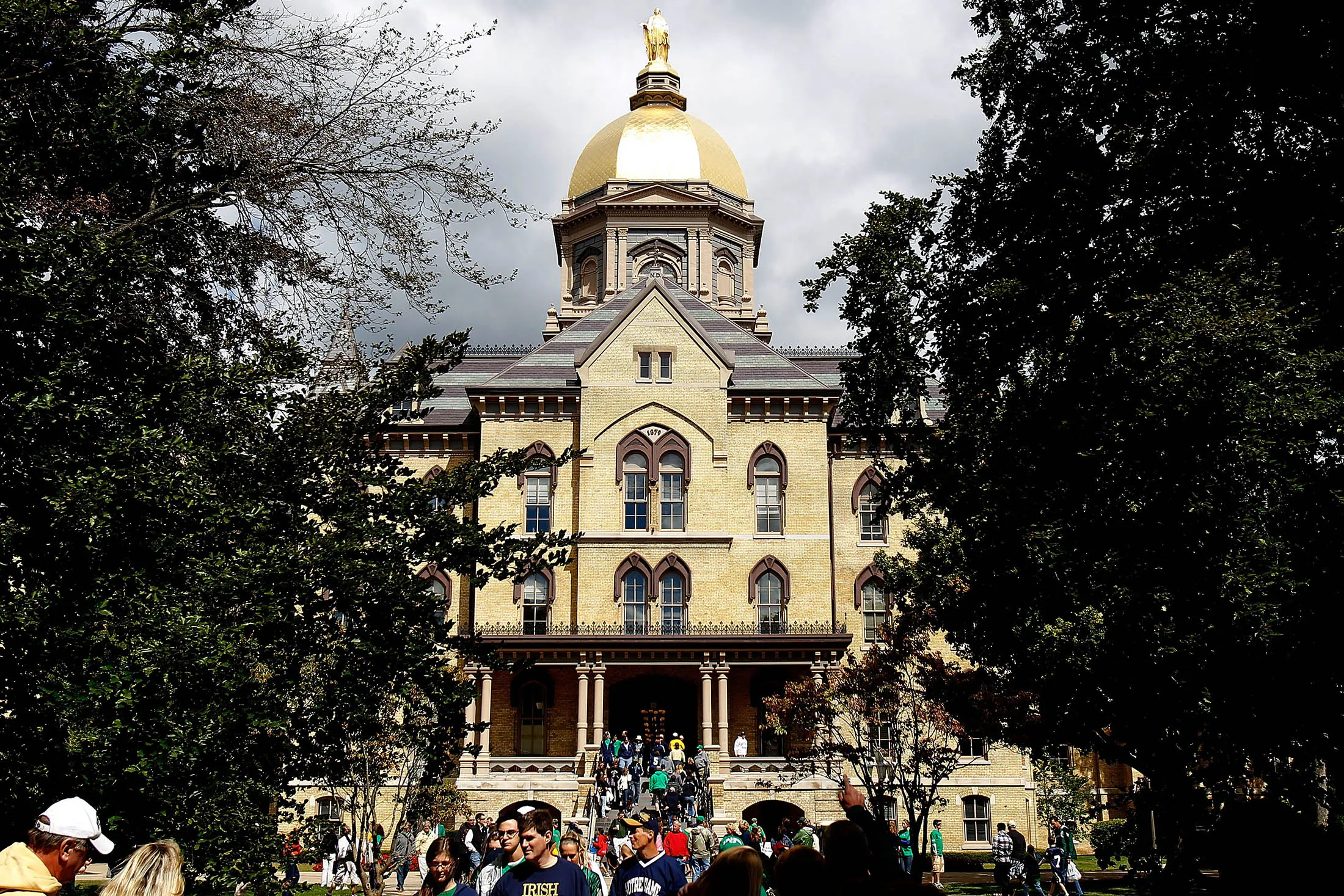 Notre Dame's "Golden Dome" in South Bend, Indiana.