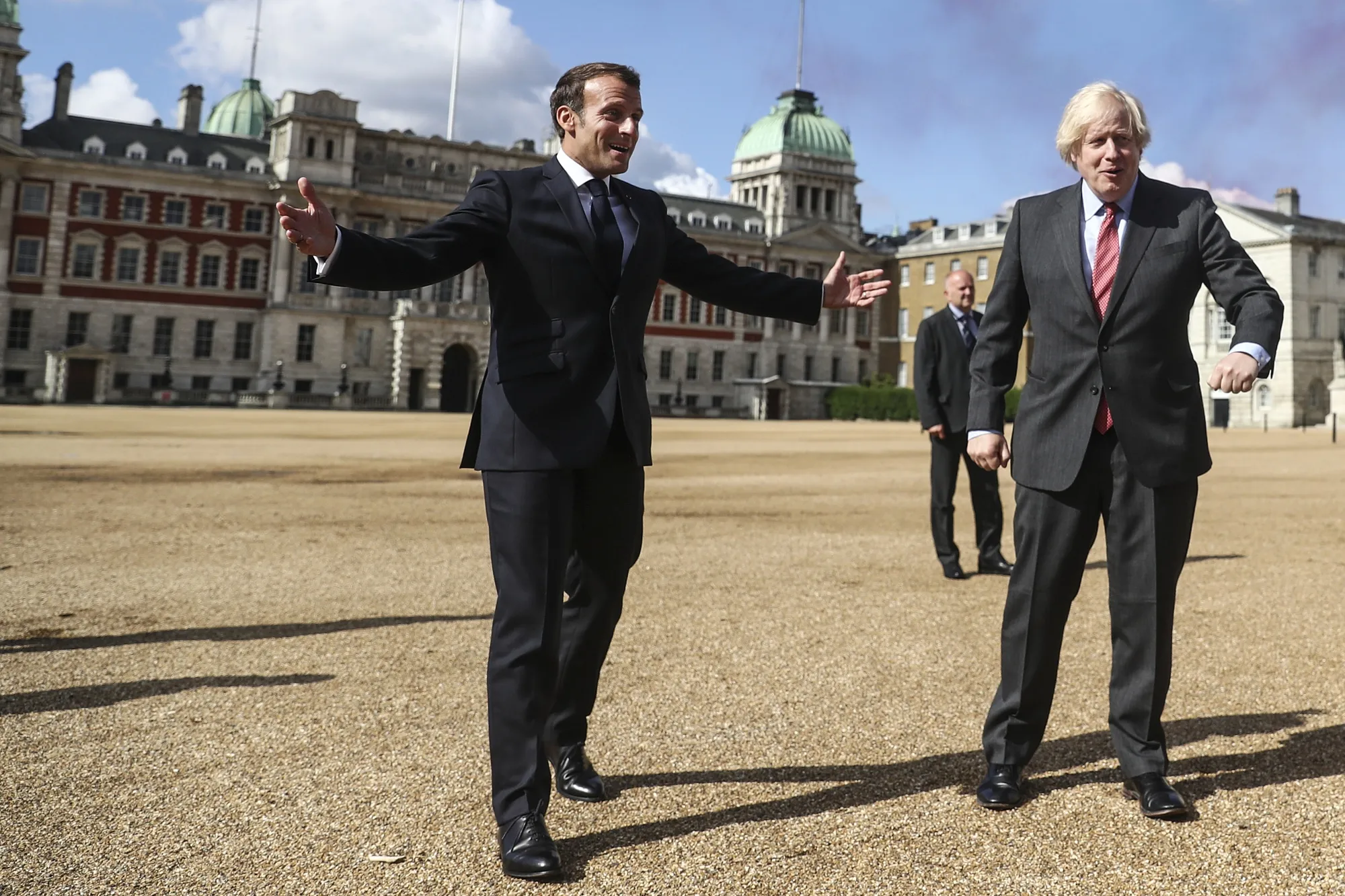 Emmanuel Macron and Boris Johnson in London on June 18.