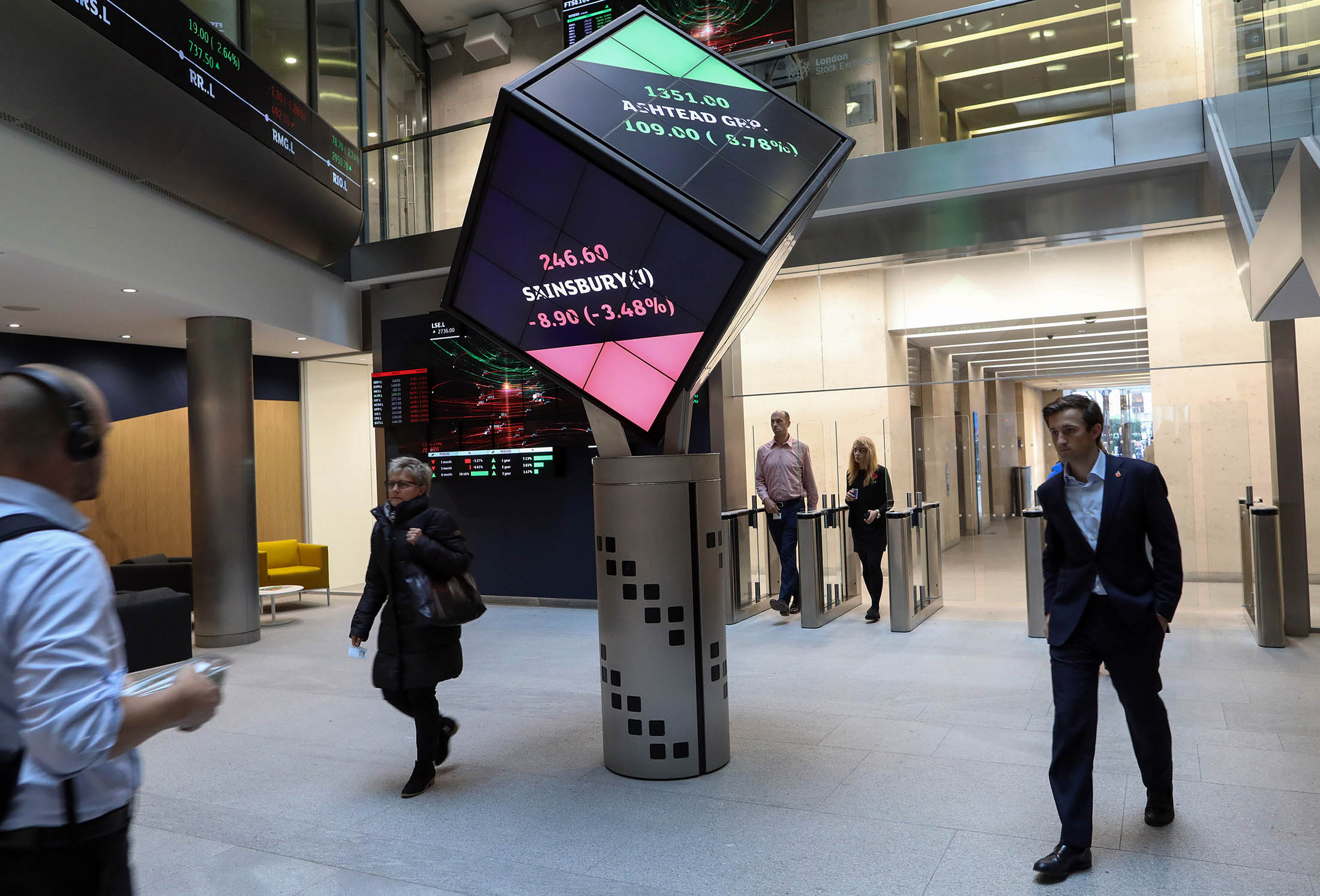 The atrium of the London Stock Exchange Group's offices on Nov. 9, 2016.
