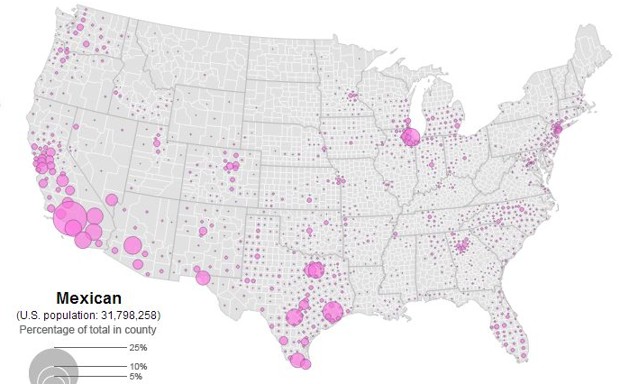 Mapping 22 Different Latino Populations Across the U.S.A. - Bloomberg